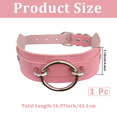 PU Leather Choker Necklaces for Women NJEW-CL0001-22B-1