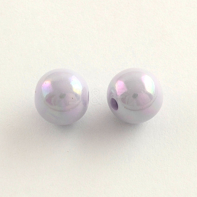 AB Color Plated Acrylic Round Beads SACR-Q109-10mm-02-1