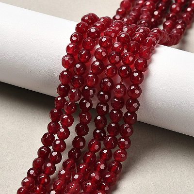 Natural White Jade Bead Strands G-R344-4mm-09-1