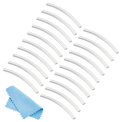 925 Sterling Silver Tube Beads STER-BC0002-18E-1