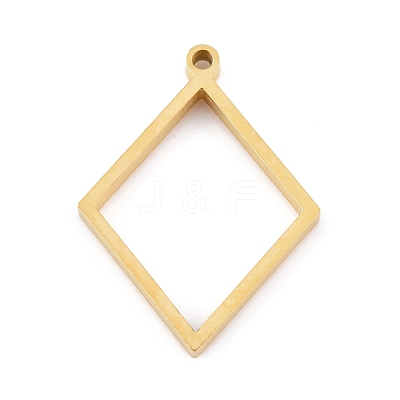 304 Stainless Steel Open Back Bezel Pendants STAS-K208-08G-1