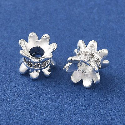 Rack Plating Brass Beads KK-B088-10B-S-1