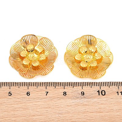Brass Filigree Cabochons KK-CBACEE9-02D-G-1