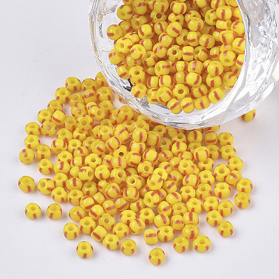 FGB 8/0 Grade A Round Glass Seed Beads SEED-S030-425-1