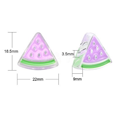 35Pcs 7 Colors Resin Enamel Beads RESI-CJ0002-15-1