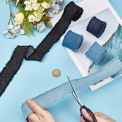 5Pcs 5 Colors Cotton Ribbon OCOR-CY0004-88-1