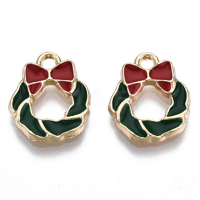 Eco-Friendly Alloy Enamel Pendants ENAM-Q437-072-NR-1