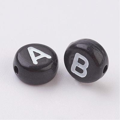 Mixed Letters Acrylic Beads X-PB40C9070-1