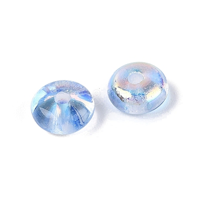 Baking Paint Electroplate Transparent Glass Beads EGLA-Q141-01A-A07-1