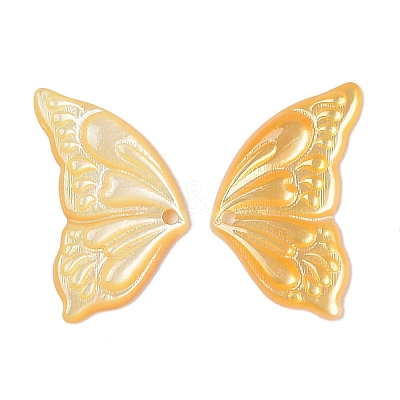 Natural Yellow Shell Carved Pendants SSHEL-C012-17-1
