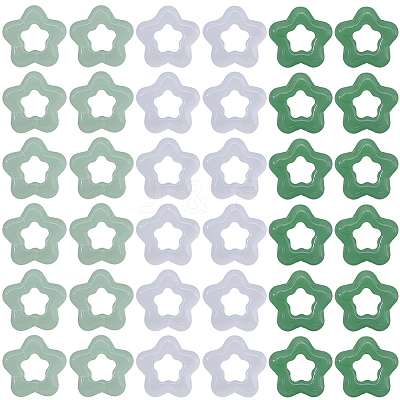90Pcs 3 Colors Glass Imitation Jade Button Pendants DIY-SC0032-65-1