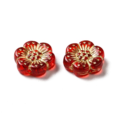Transparent Plating Acrylic Beads OACR-L013-024-1