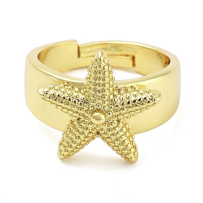 Brass Open Cuff Rings for Women RJEW-Z072-02G-01-1