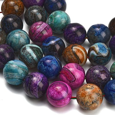 Natural Dragon Veins Agate Beads Strands GG-L001-L01-02G-1