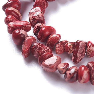 Natural Imperial Jasper Bead Strands X-G-P444-05D-1