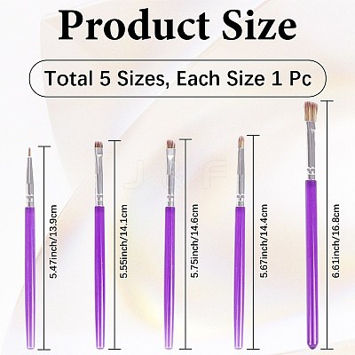 5Pcs Nylon Cake Brush Set AJEW-WH20064-84-1