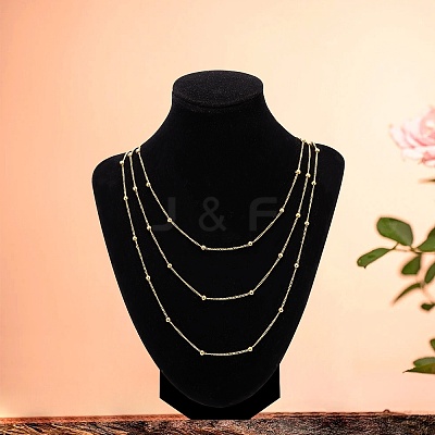 304 Stainless Steel Satellite Chain Necklaces for Women NJEW-SW00052-1