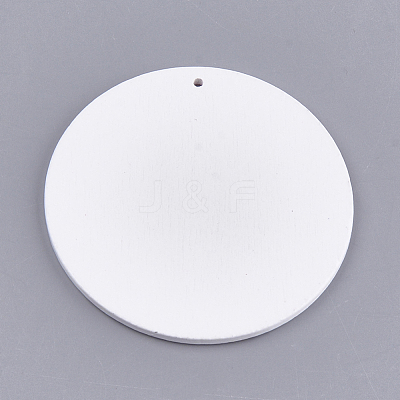 Printed Wooden Big Pendants WOOD-S048-25-1