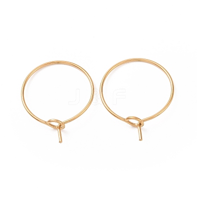 Ion Plating(IP) 316L Surgical Stainless Steel Hoop Earring Findings STAS-D164-01G-1