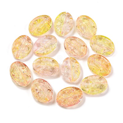 555Pcs Transparent Two Tone Acrylic Beads MACR-K359-25A-1