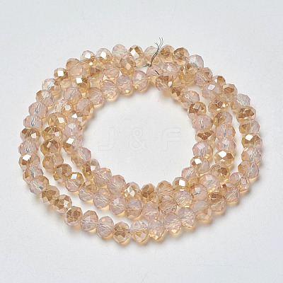 Electroplate Glass Beads Strands EGLA-A034-J2mm-K01-1