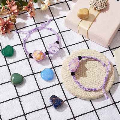Adjustable Braided Nylon Cord Macrame Pouch Bracelet Making AJEW-SW00013-06-1