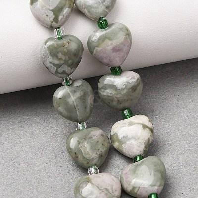 Natural Peace Jade Beads Strands G-B022-31C-01-1