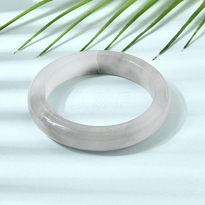 Natural White Jade Bangles for Women BJEW-R296-07-1