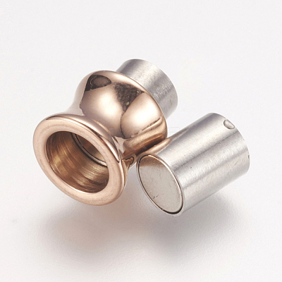 304 Stainless Steel Magnetic Clasps with Glue-in Ends STAS-E144-054LRG-1