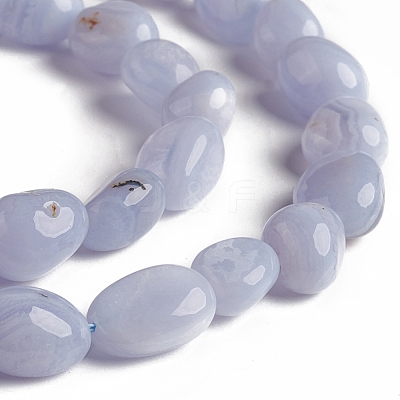 Natural Blue Lace Agate Beads Strands G-D0002-D75-1