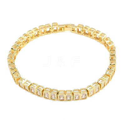 Brass Pave Clear Cubic Zirconia Tennis Bracelets for Women KK-CBA68DA-12G-1