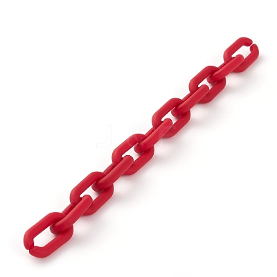 Handmade Rubberized Style Acrylic Cable Chains AJEW-JB00868-02-1