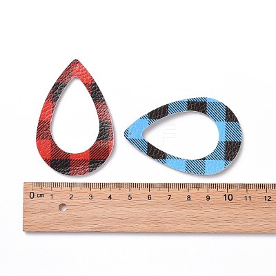 PU Leather Big Pendants FIND-T020-114-1