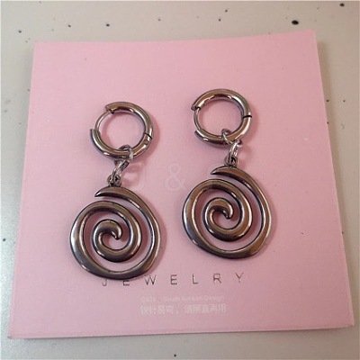 304 Stainless Steel Dangle Earrings FS-WG509BB-01-1