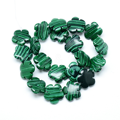 Synthetic Malachite Bead Strands G-T003-16mm-06-1