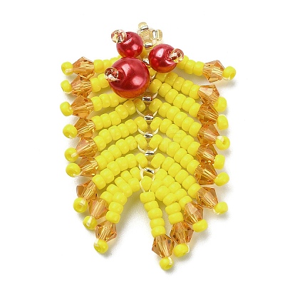 MIYUKI Rocailles Beaded Pendents PALLOY-MZ00148-03-1