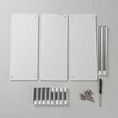 Assembled Rectangle Acrylic Action Figures Display Boxes ODIS-WH0058-34-1