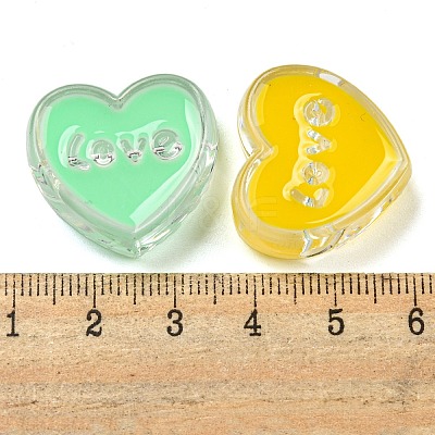 Transparent Acrylic Enamel Beads OACR-G039-12-1