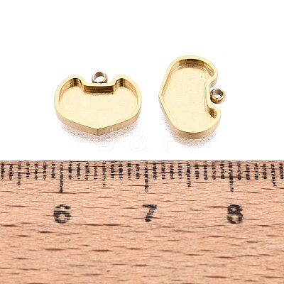 304 Stainless Steel Pendant Cabochon Component STAS-Q113-28G-1