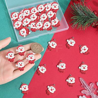 30Pcs Opaque Resin Pendants RESI-SC0003-50-1