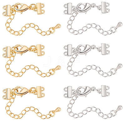 8Pcs Brass Chain Extenders FIND-BBC0004-99A-1
