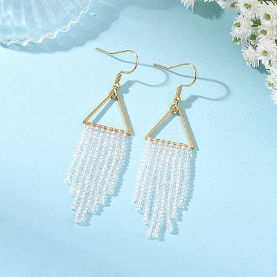 Glass Beaded Dangle Earrings EJEW-MZ00749-03-1