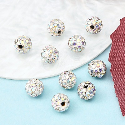 Pave Disco Ball Beads X-RB-A170-8mm-10-1