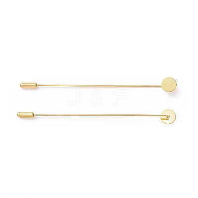 Brass Lapel Pin Base Settings X-KK-I693-02E-G-1