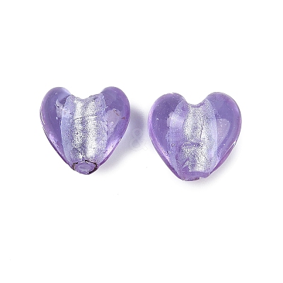 Handmade Silver Foil Lampwork Glass Beads LAMP-Q005-06A-1