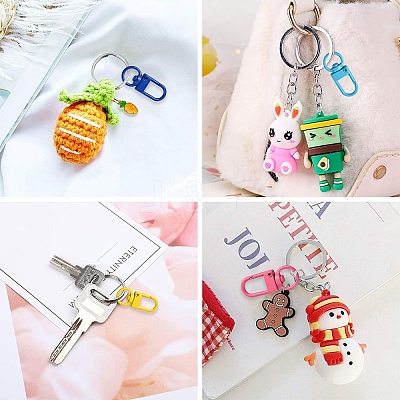 15 Colors Zinc Alloy Baking Paint Swivel Snap Hooks Clasps FIND-YW0005-53-1