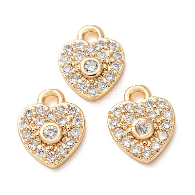 Brass Micro Pave Cubic Zirconia Charms CU-K002-01D-03-1