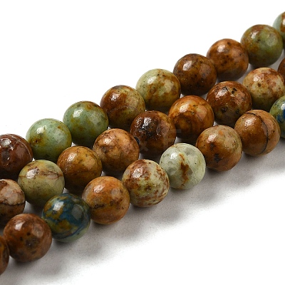 Natural Yellow Chrysocolla Beads Strands G-H298-A07-02-1