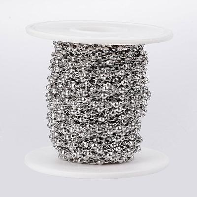 Tarnish Resistant 304 Stainless Steel Bar Link Chains CHS-H009-20P-1