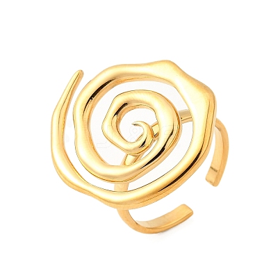 304 Stainless Steel Cuff Open Rings for Women RJEW-V014-10G-1